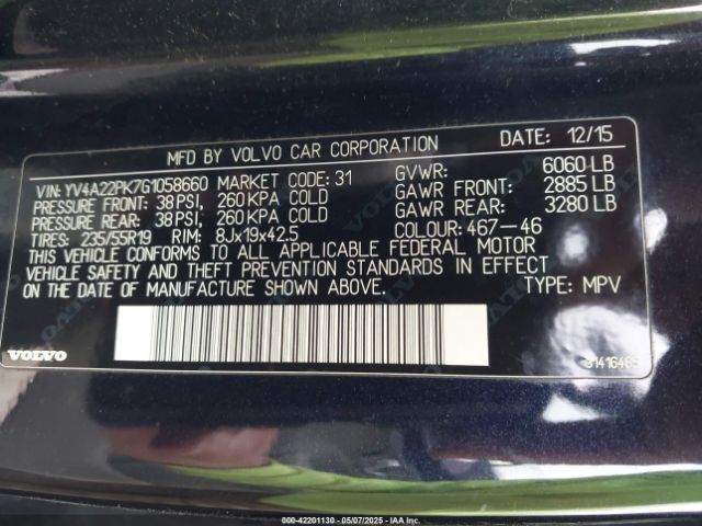 YV4A22PK7G1058660 Volvo Xc90 T6 Momentum