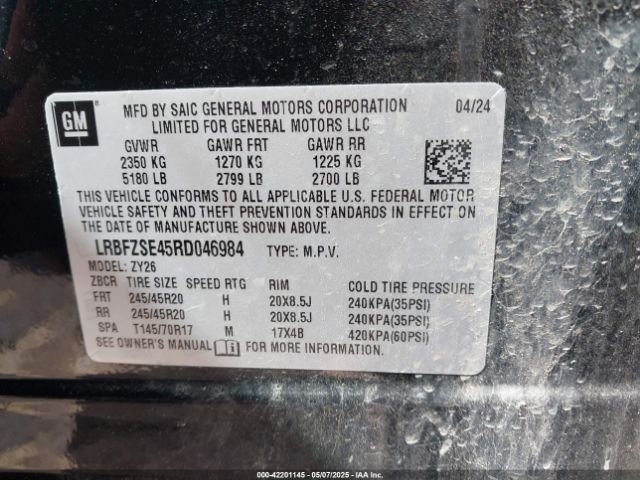 LRBFZSE45RD046984 Buick Envision Avenir Awd