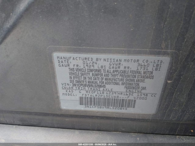 3N1CP5BV9RL520845 Nissan Kicks S Xtronic Cvt