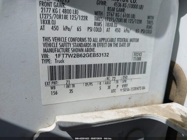 Ford F-250 Xlt 2016 1FT7W2B62GEB53132 Image 9