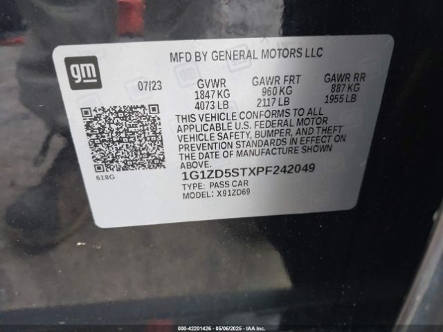 1G1ZD5STXPF242049 Chevrolet Malibu Fwd 1lt
