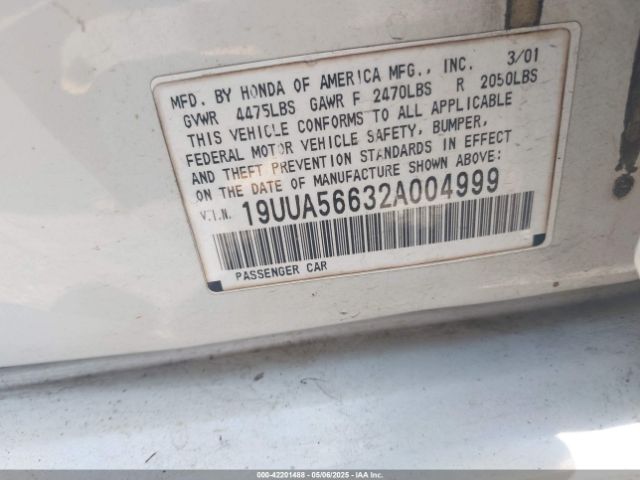 2002 ACURA TL 19UUA56632A004999 Photo 8