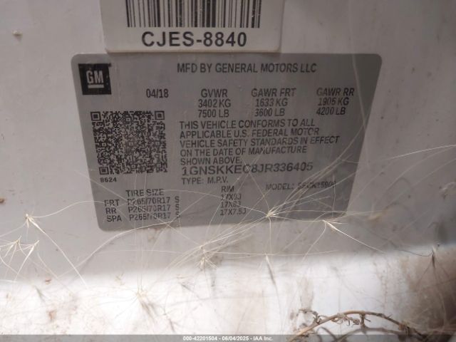 2018 CHEVROLET SUBURBAN 1GNSKKEC8JR336405 Photo 8