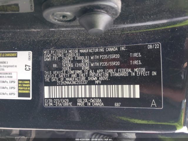 2T2HZMAA3NC255337 Lexus RX 350