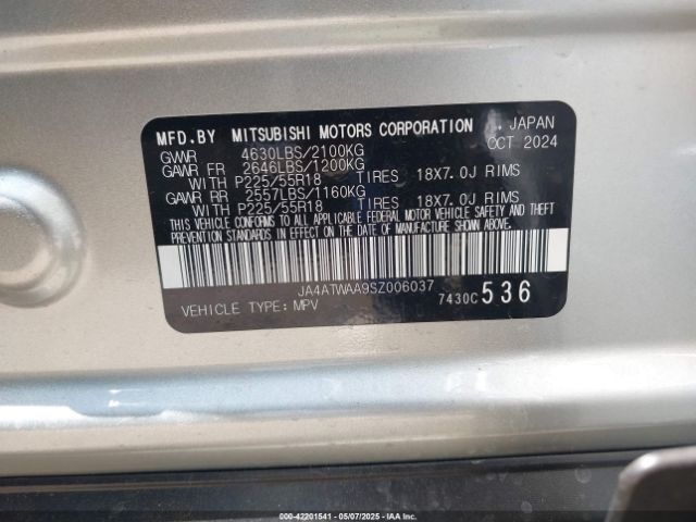 2025 MITSUBISHI ECLIPSE CROSS JA4ATWAA9SZ006037 Photo 8