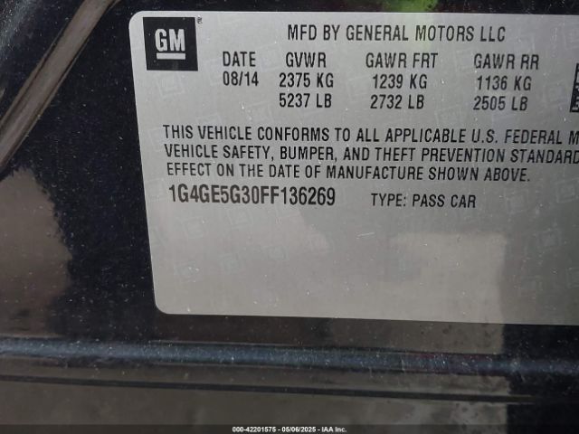 1G4GE5G30FF136269 Buick Lacrosse Premium I