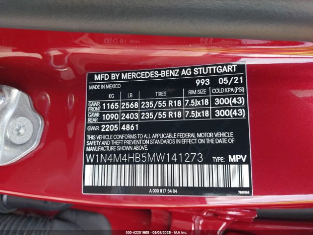 W1N4M4HB5MW141273 Mercedes-Benz Glb 250 4matic