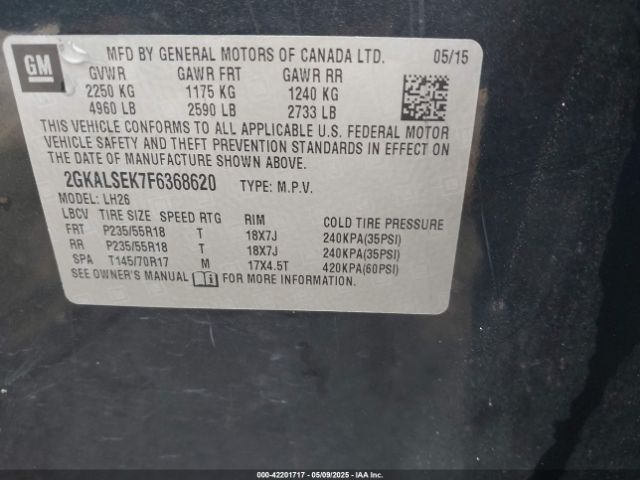 2GKALSEK7F6368620 GMC Terrain Slt-1