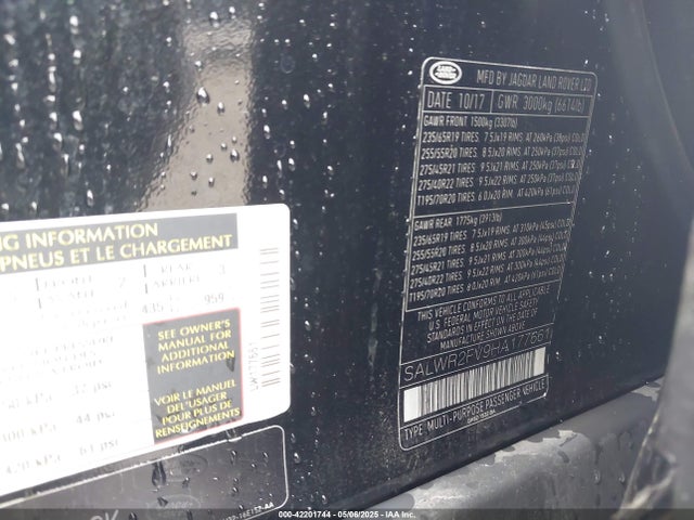 Land Rover s/c lev3 sulev30 2017 SALWR2FV9HA177661 Image 9