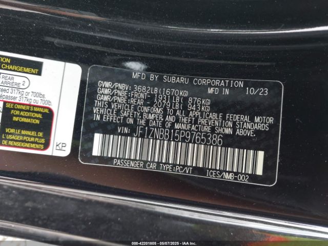 JF1ZNBB15P9765386 Toyota GR86