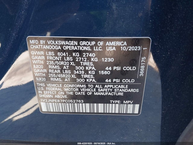 1V2JNPE87PC052763 Volkswagen Id.4 Awd Pro S Plus