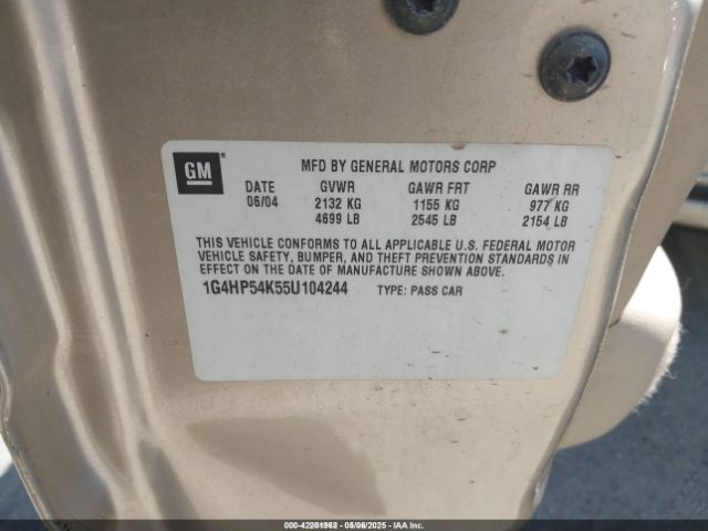2005 BUICK LESABRE 1G4HP54K55U104244 Photo 8