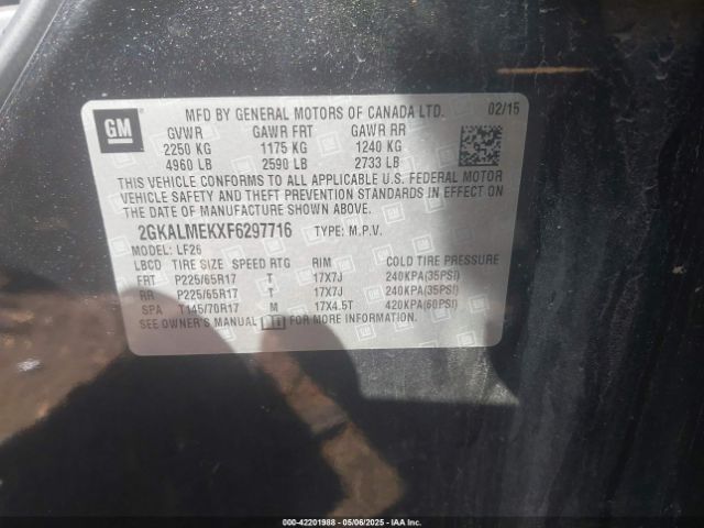 2GKALMEKXF6297716 GMC Terrain Sle-1