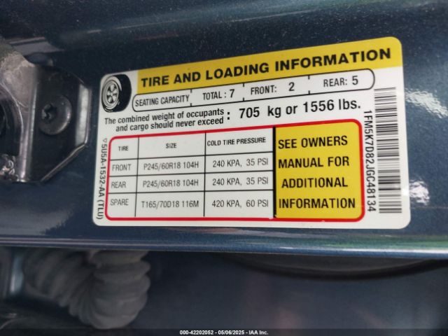2018 FORD EXPLORER 1FM5K7D82JGC48134 Photo 8