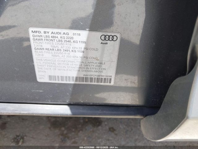 WA1EFCFS6FR010285 Audi Q3 2.0t Premium Plus