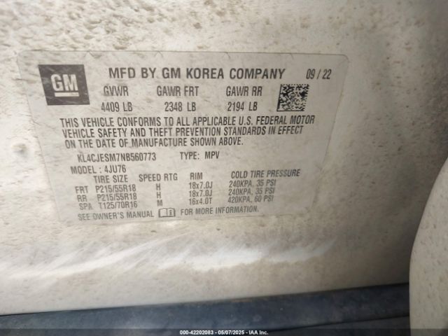 2022 BUICK ENCORE KL4CJESM7NB560773 Photo 8