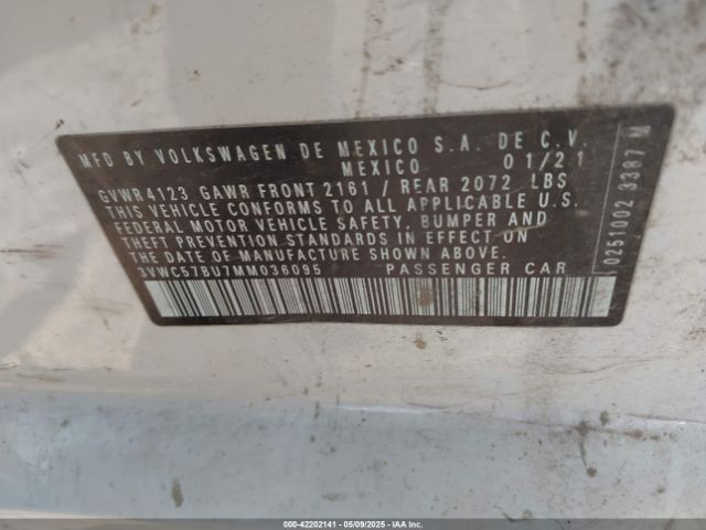 2021 VOLKSWAGEN JETTA 3VWC57BU7MM036095 Photo 8