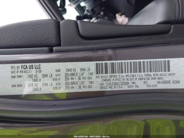 1C4RJFBGXLC325694 Jeep Grand Cherokee Limited 4x4