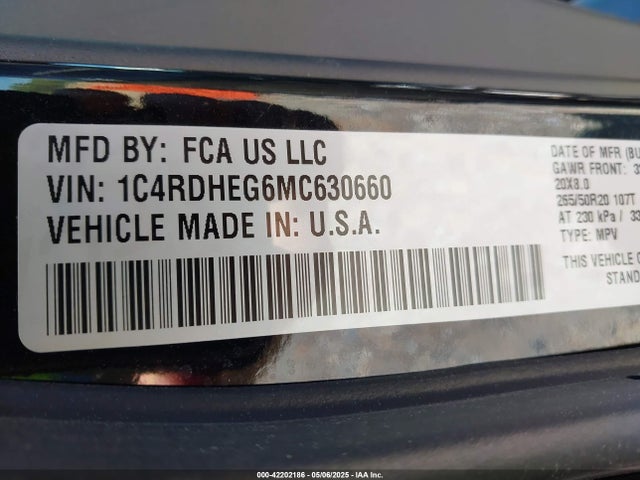 Dodge Durango Citadel Rwd 2021 1C4RDHEG6MC630660 Image 9