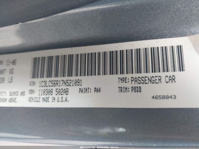 2007 CHRYSLER SEBRING 1C3LC56R17N521091 Photo 8