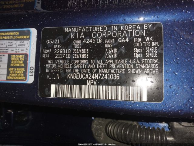 2022 KIA SELTOS KNDEUCA24N7241036 Photo 8