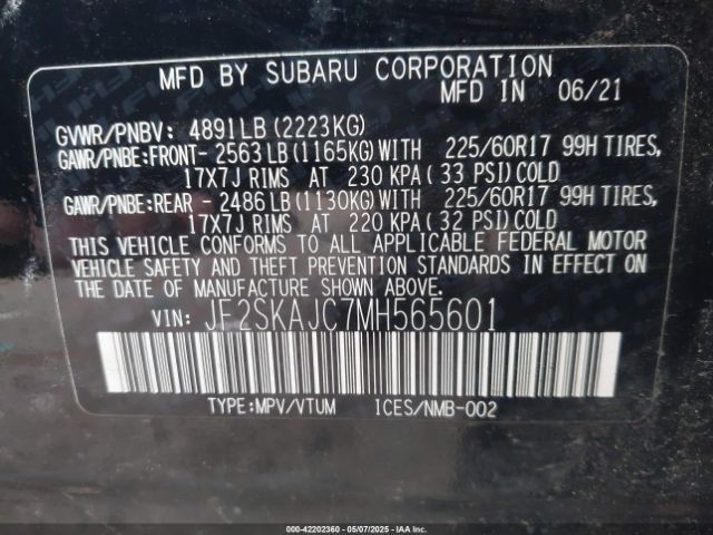 JF2SKAJC7MH565601 Subaru na u5