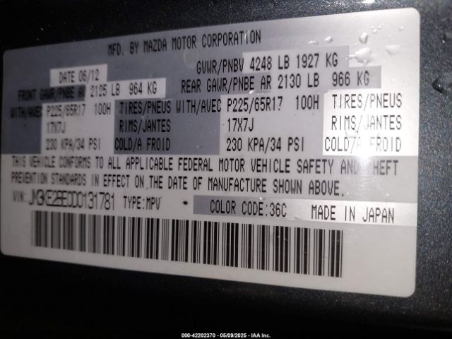 2013 MAZDA CX-5 JM3KE2BE0D0131781 Photo 8