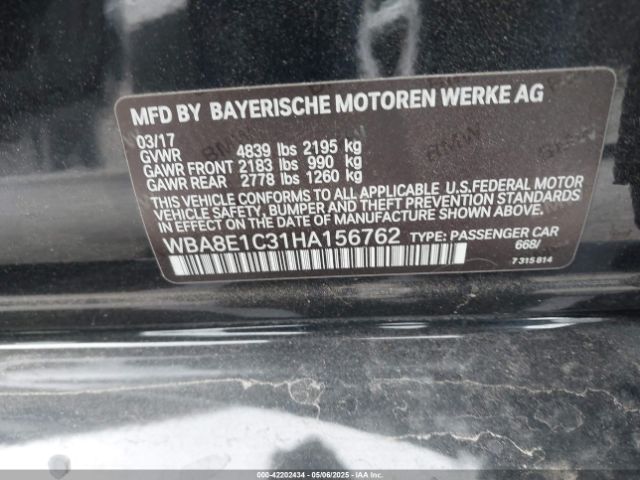 WBA8E1C31HA156762 BMW 330e Iperformance