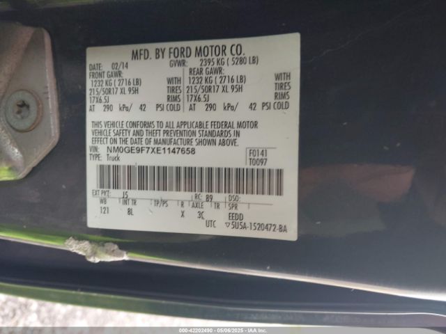 NM0GE9F7XE1147658 Ford Transit Connect Xlt