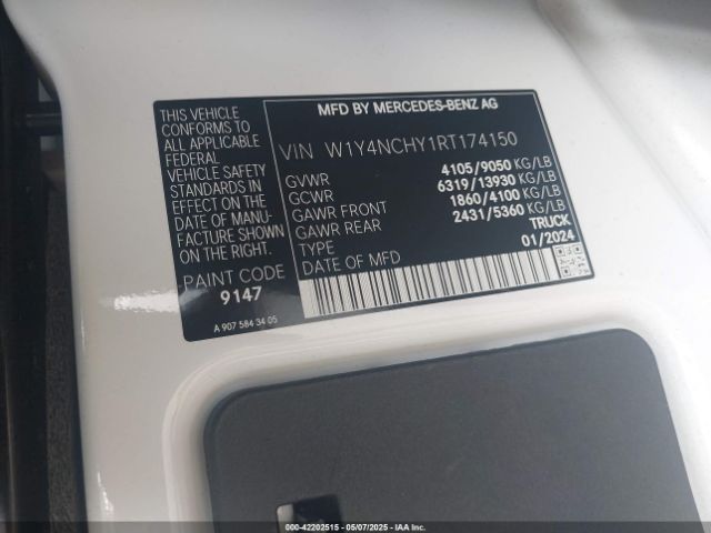 2024 MERCEDES-BENZ SPRINTER 2500 W1Y4NCHY1RT174150 Photo 8