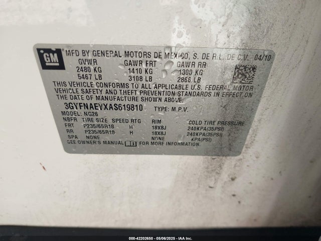 2010 CADILLAC SRX 3GYFNAEYXAS619810 Photo 8