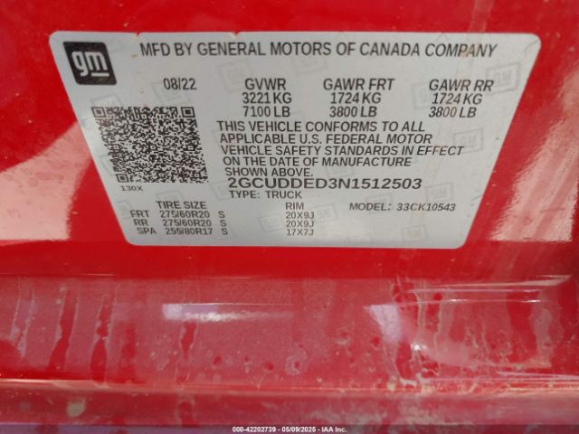 2GCUDDED3N1512503 Chevrolet Silverado 1500 4wd  Standard Bed Lt