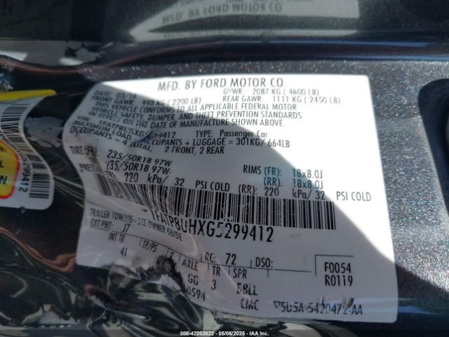 1FATP8UHXG5299412 Ford Mustang Ecoboost Premium