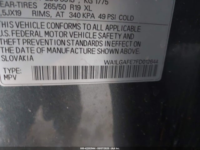 2015 AUDI Q7 WA1LGAFE7FD012644 Photo 8