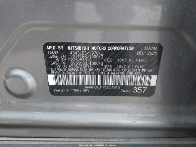 2023 MITSUBISHI OUTLANDER SPORT JA4ARUAU1PU004915 Photo 8