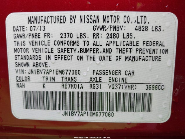 Infiniti Q50 2014 JN1BV7AP1EM677060 Image 9