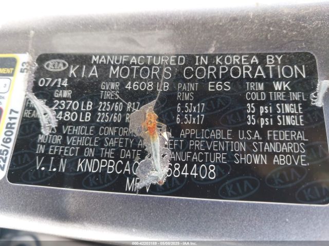 KNDPBCAC4F7684408 KIA Sportage Lx