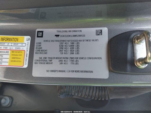 2021 GMC YUKON 1GKS1DKL8MR286531 Photo 8