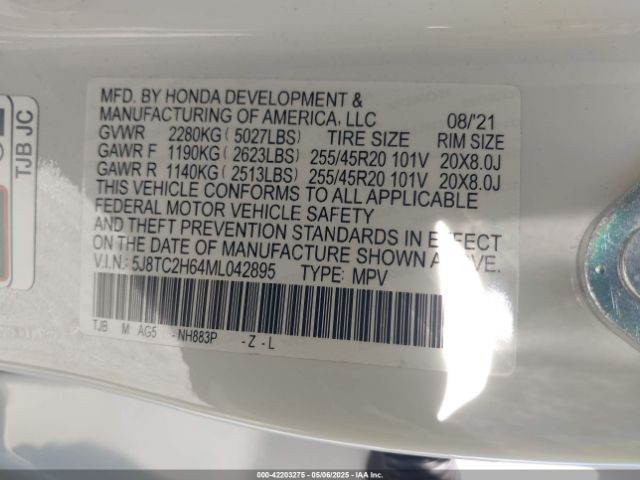 5J8TC2H64ML042895 Acura Rdx A-spec Package