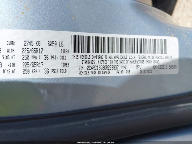 2C4RC1BG8GR253937 Chrysler Town & Country Touring