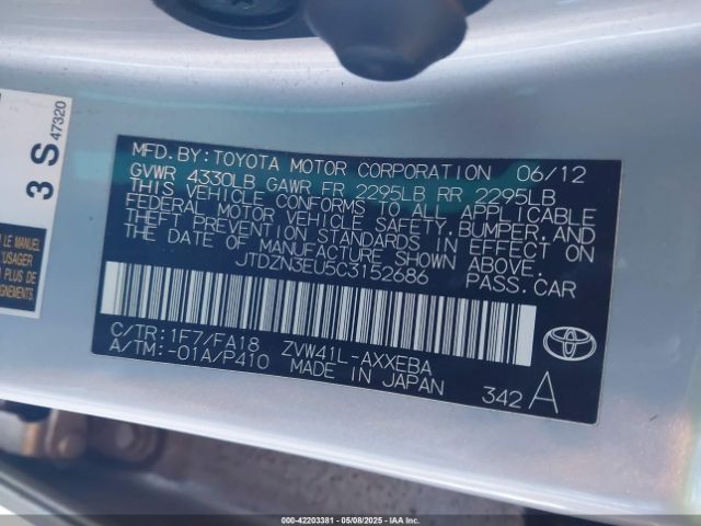 2012 TOYOTA PRIUS V JTDZN3EU5C3152686 Photo 8