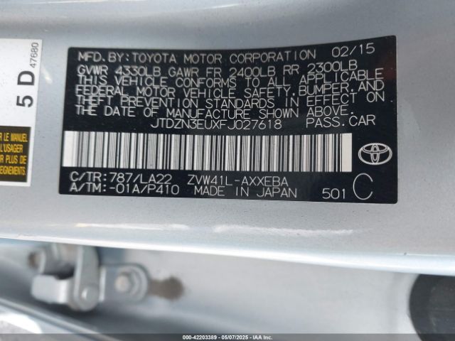 JTDZN3EUXFJ027618 Toyota Prius V Four