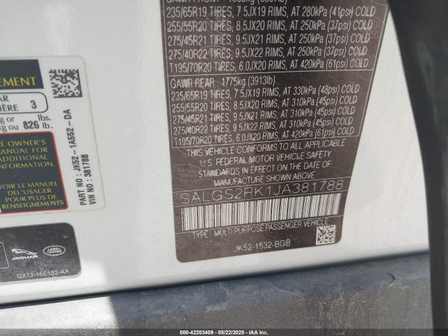 Land Rover tdv6 2018 SALGS2RK1JA381788 Image 9