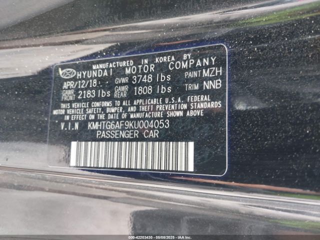 2019 HYUNDAI VELOSTER KMHTG6AF9KU004053 Photo 8