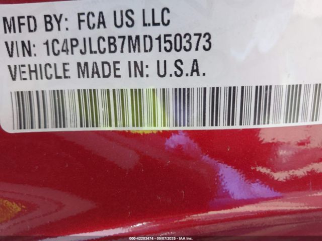 1C4PJLCB7MD150373 Jeep Cherokee Latitude Fwd