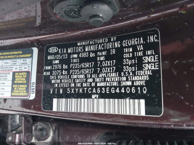 5XYKTCA63EG440610 KIA dohc t-gdi theta-ii