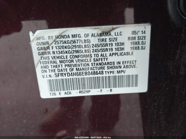 2014 Acura Mdx Technology Pkg W/entertainment Pkg მანქანა იყიდება აუქციონზე, vin: 5FRYD4H66EB048648, აუქციონის ნომერი: 42203489