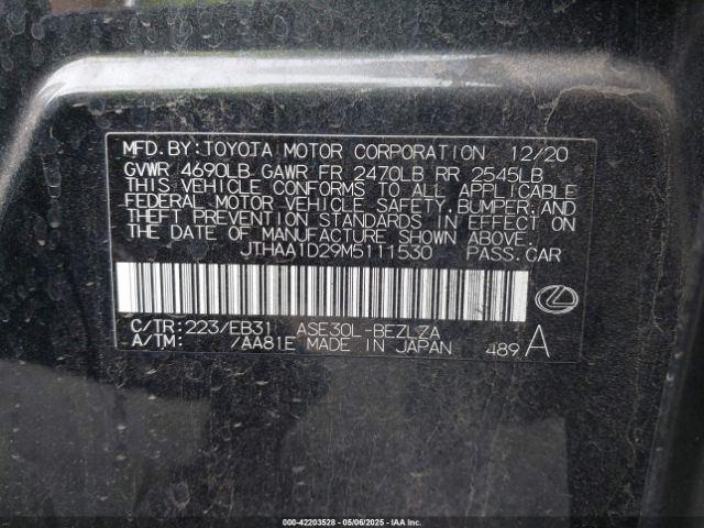 JTHAA1D29M5111530 Lexus IS 300