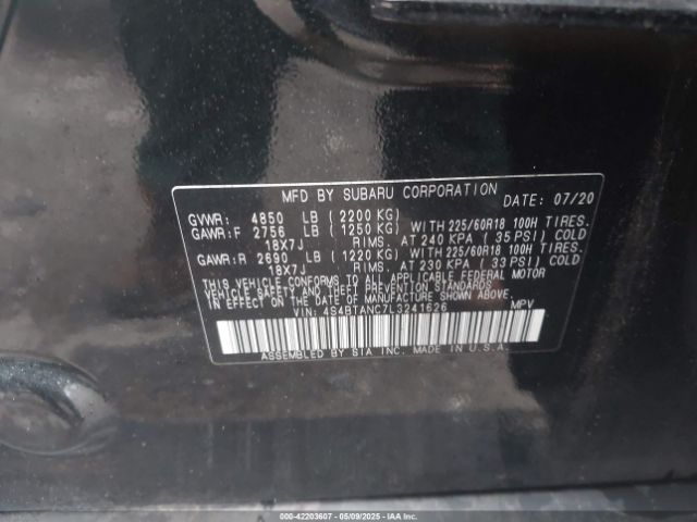 4S4BTANC7L3241626 Subaru Outback Limited
