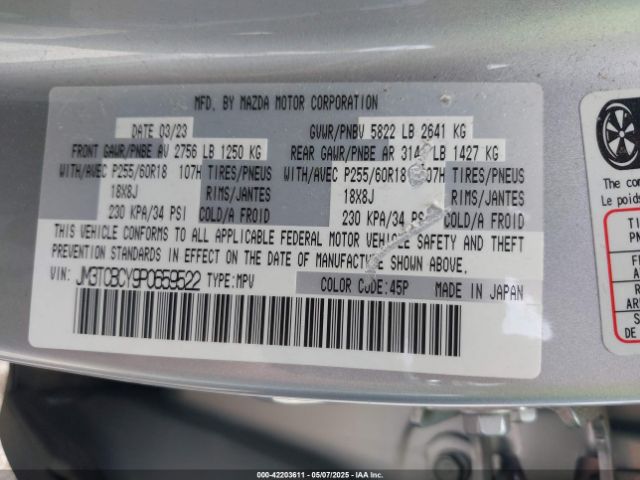 2023 MAZDA CX-9 JM3TCBCY9P0659522 Photo 8